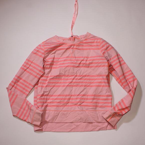 Lululemon Bright Pink Long Sleeve Top And Zip Up Back Size 8 - Picture 1 of 3